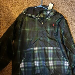 Polo by Ralph Lauren Green and Blue Plaid Anorak
